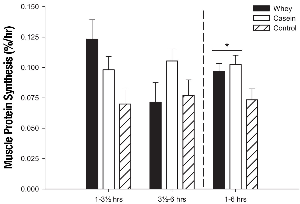 Muscle Protein Synthesis in Whey vs Calcium Caseinate